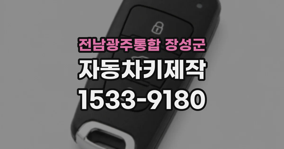 전남광주통합 장성군 자동차키제작