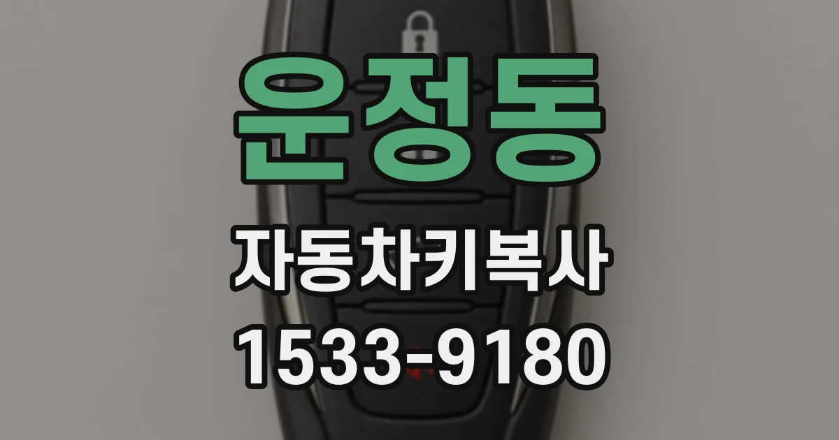 운정동 자동차키복사