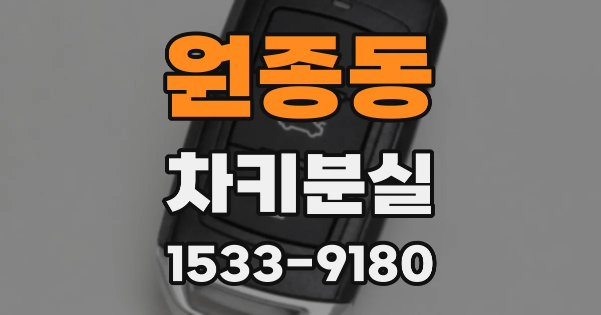 원종동 차키분실