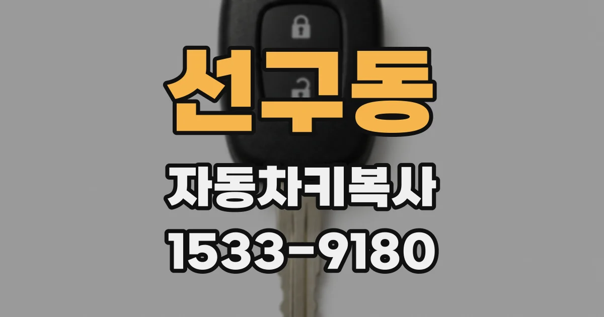 선구동 자동차키복사