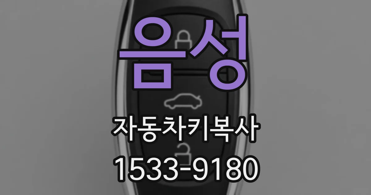 음성 자동차키복사