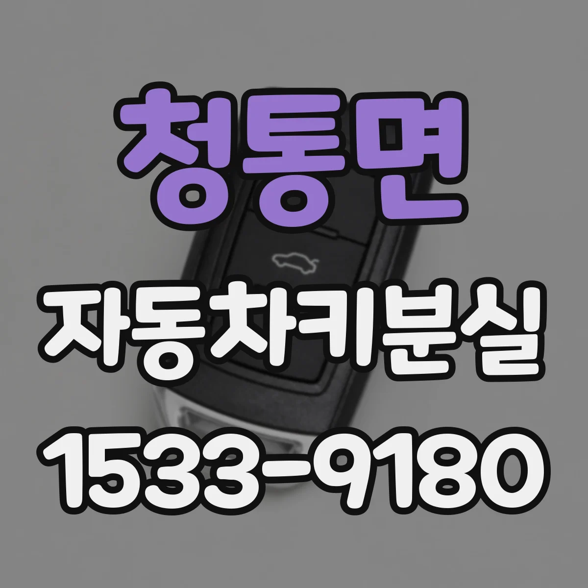 청통면 자동차키분실