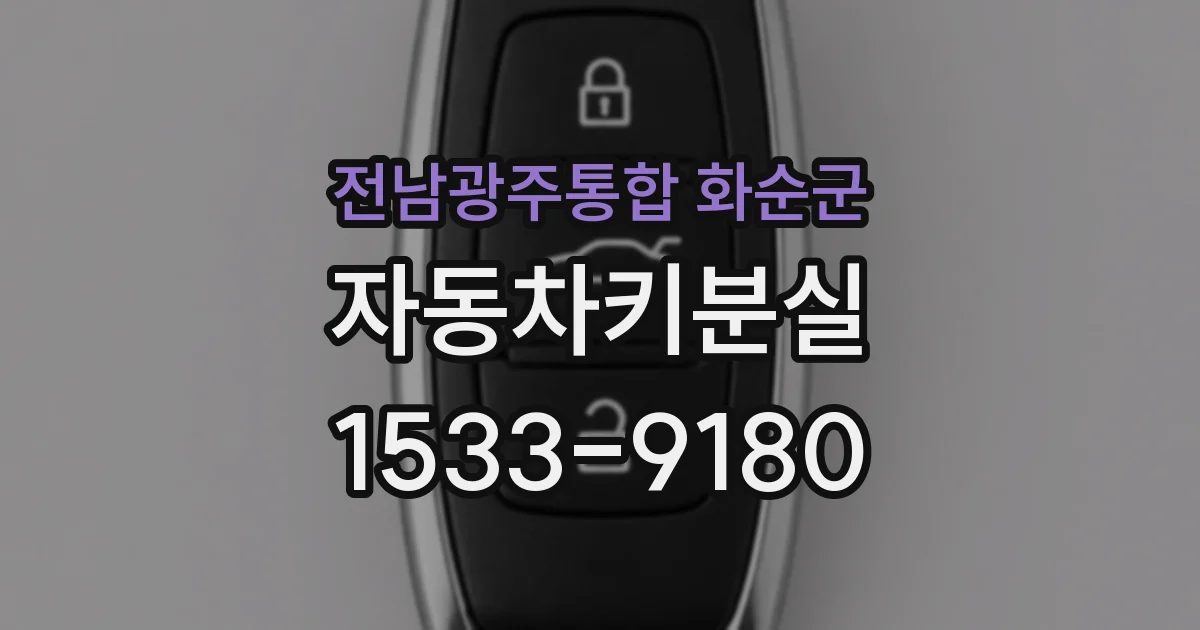 전남광주통합 화순군 자동차키분실