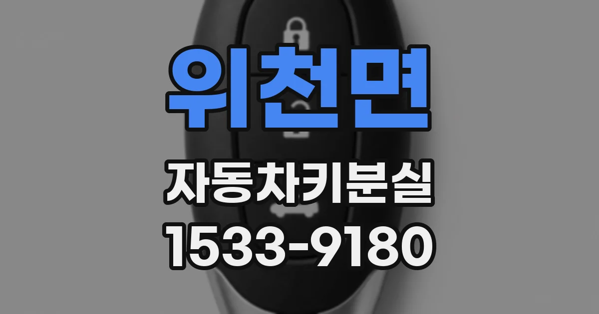 위천면 자동차키분실