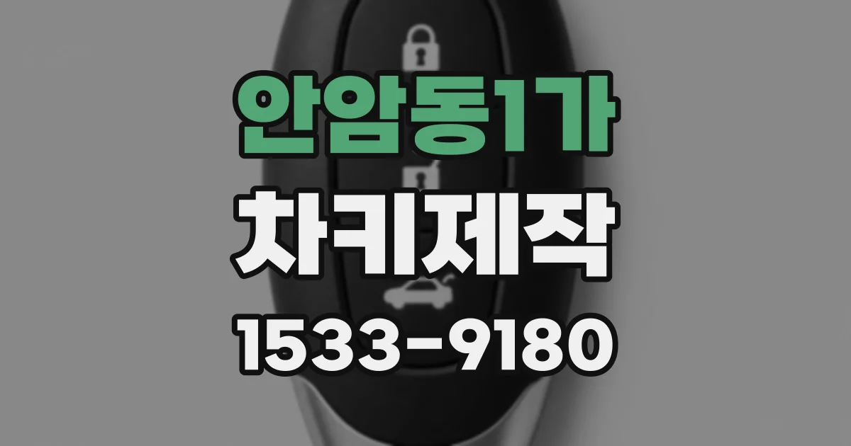 안암동1가 차키제작