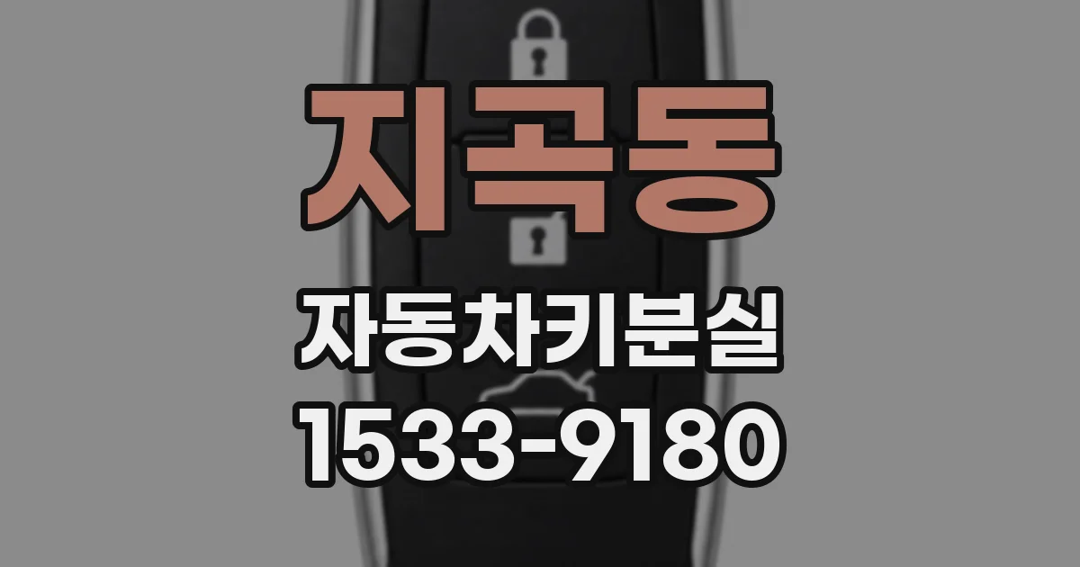 지곡동 자동차키분실