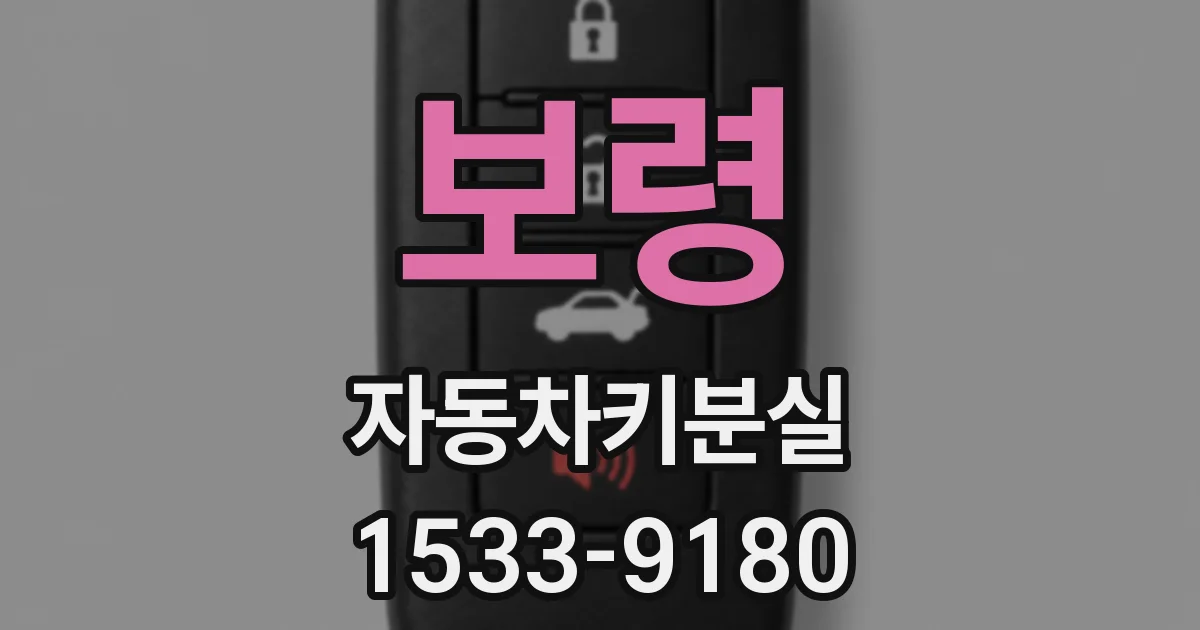 보령 자동차키분실