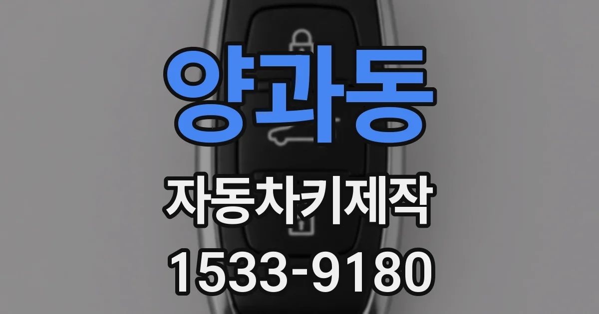 양과동 자동차키제작