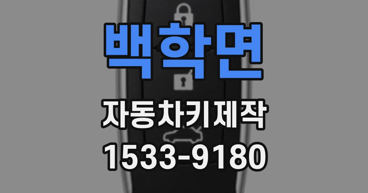백학면 자동차키제작