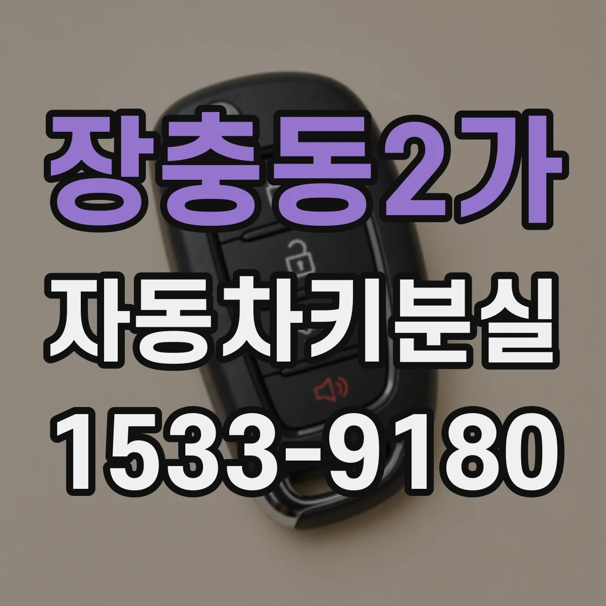 장충동2가 자동차키분실