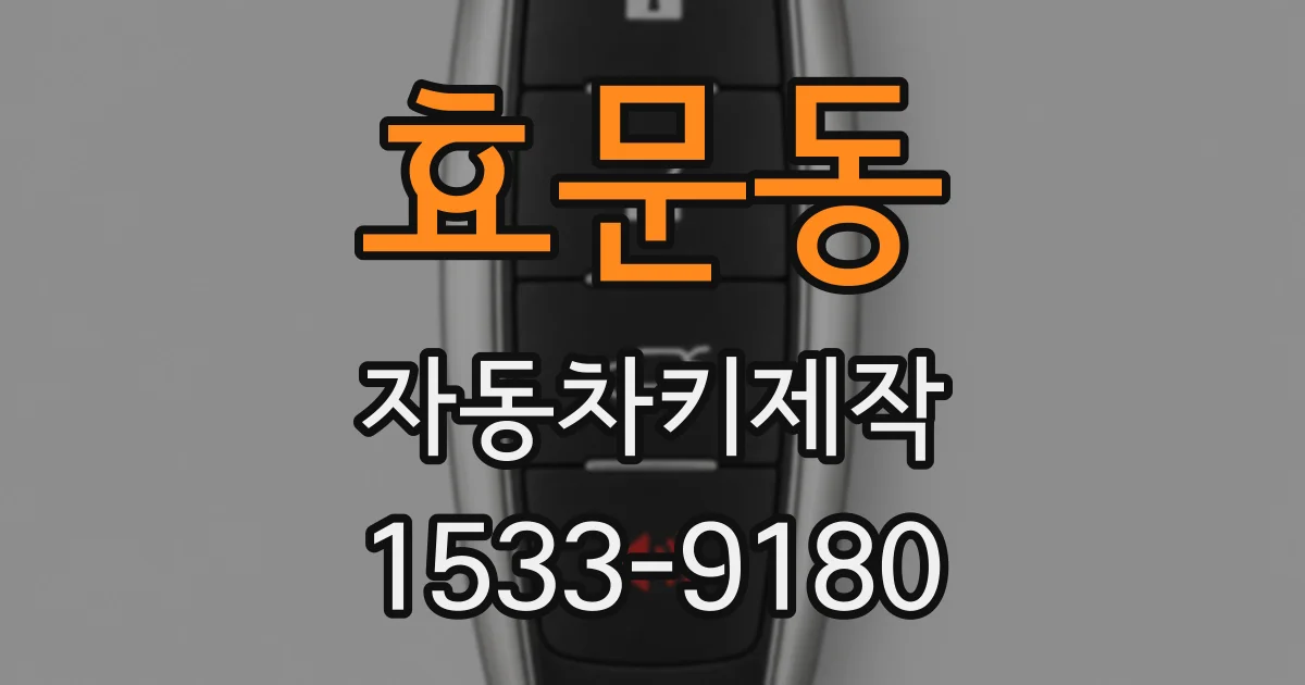효문동 자동차키제작