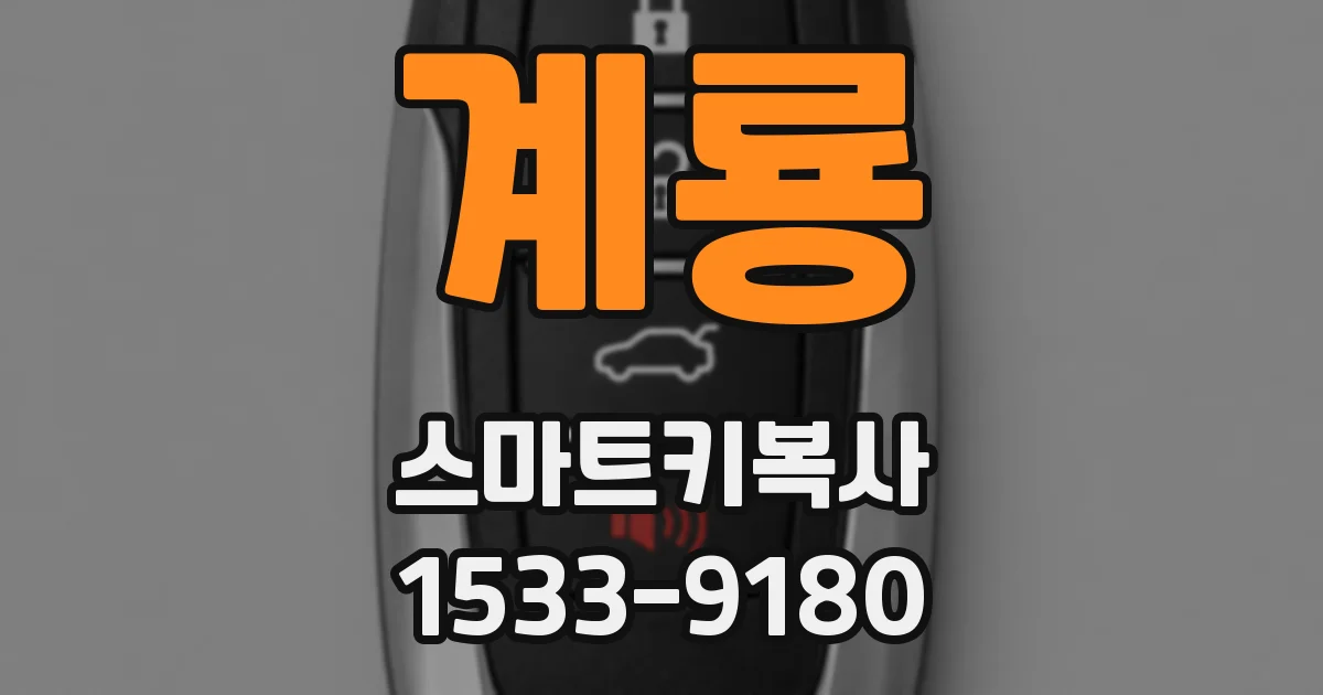 계룡 스마트키복사