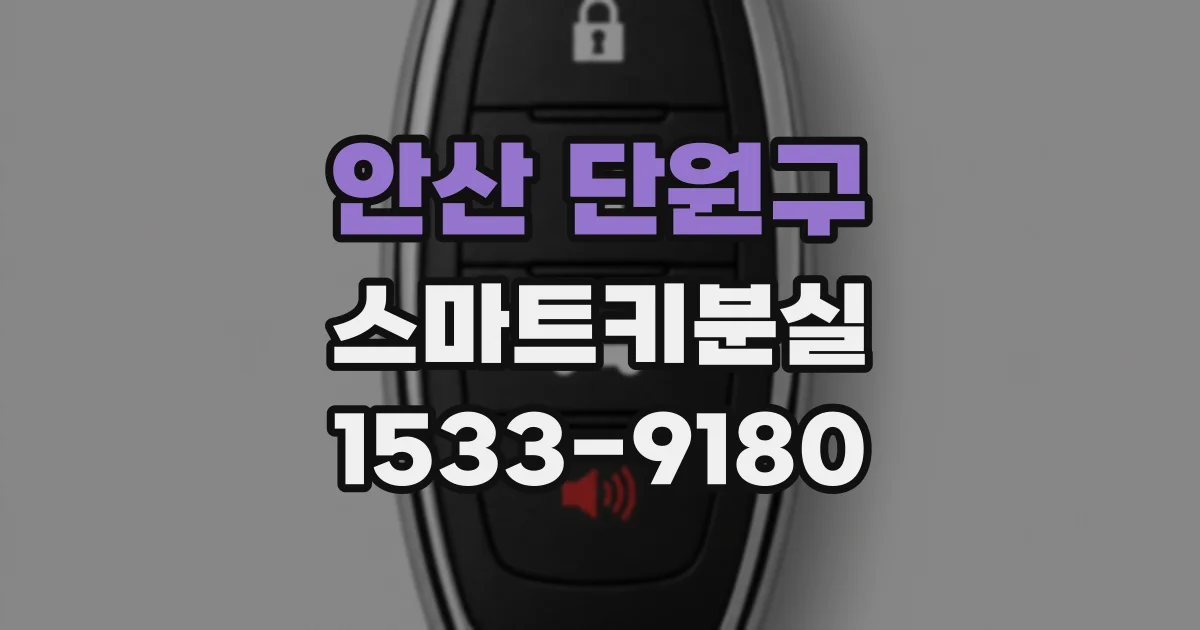 안산 단원구 스마트키분실
