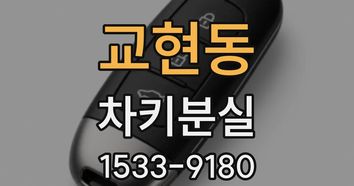 교현동 차키분실