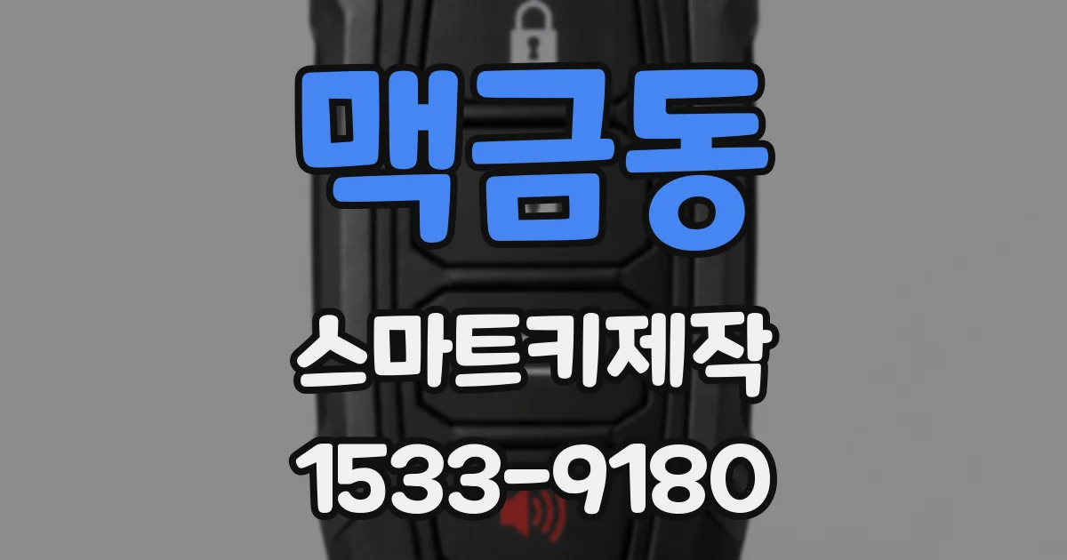 맥금동 스마트키제작