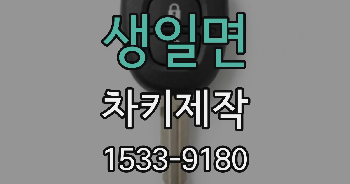 생일면 차키제작