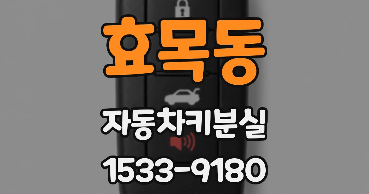 효목동 자동차키분실