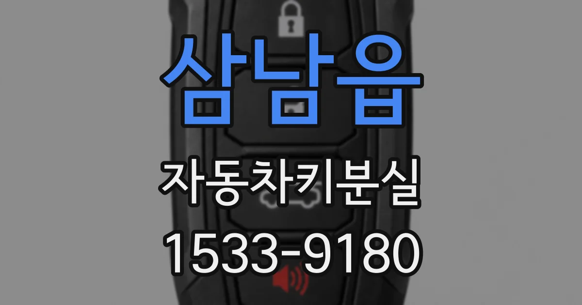 삼남읍 자동차키분실