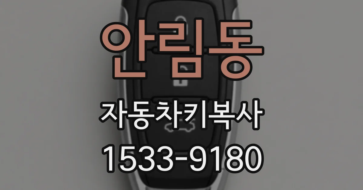 안림동 자동차키복사