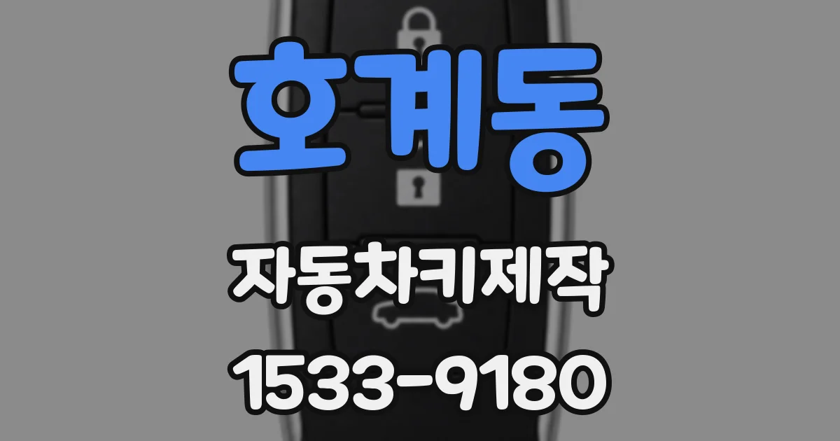 호계동 자동차키제작