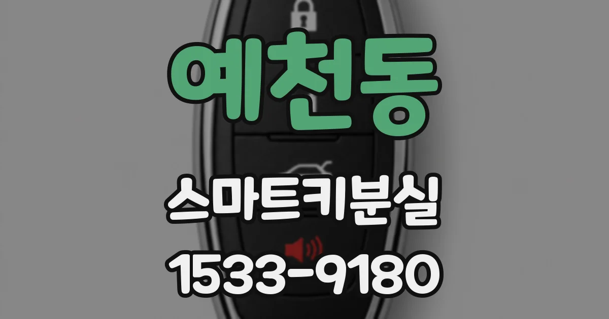 예천동 스마트키분실