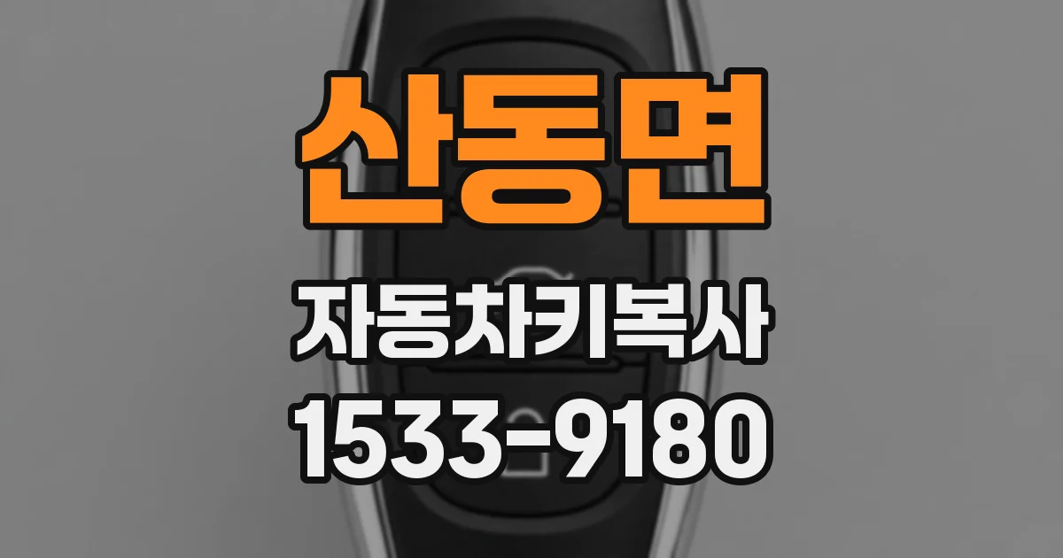 산동면 자동차키복사