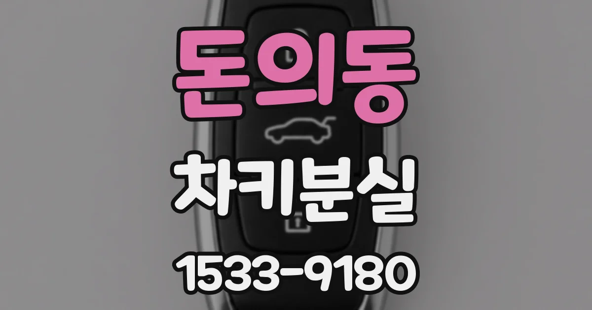 돈의동 차키분실