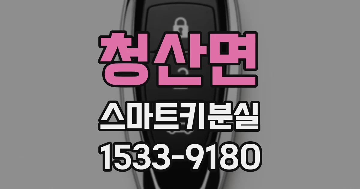 청산면 스마트키분실
