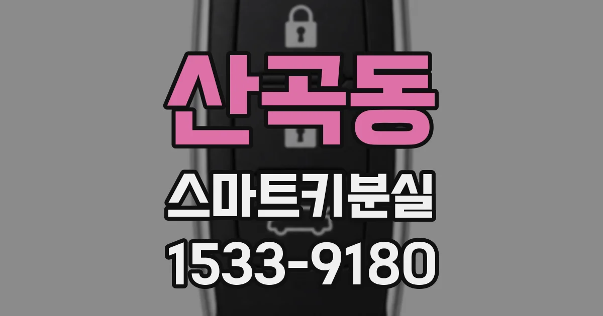 산곡동 스마트키분실