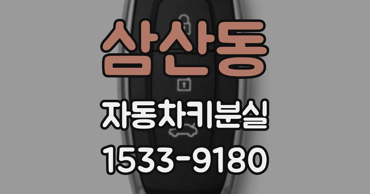 삼산동 자동차키분실