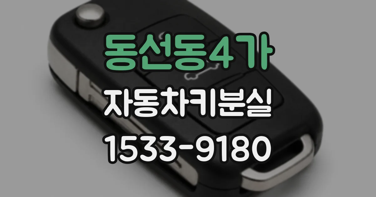 동선동4가 자동차키분실