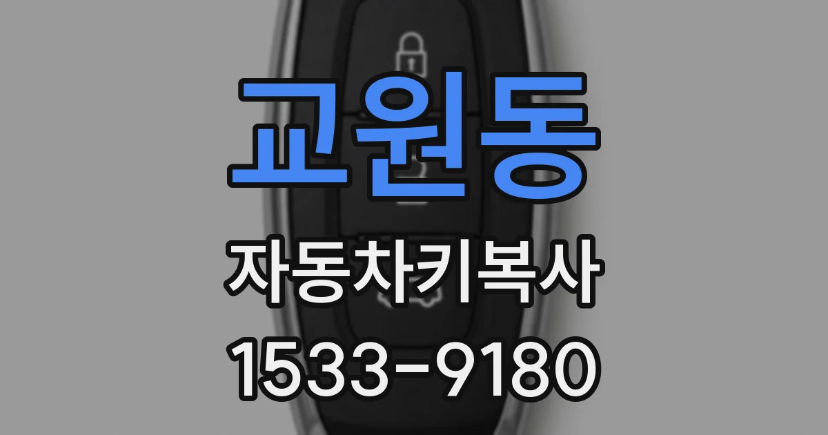 교원동 자동차키복사