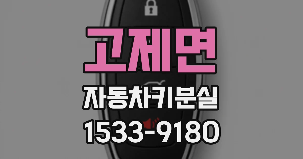고제면 자동차키분실