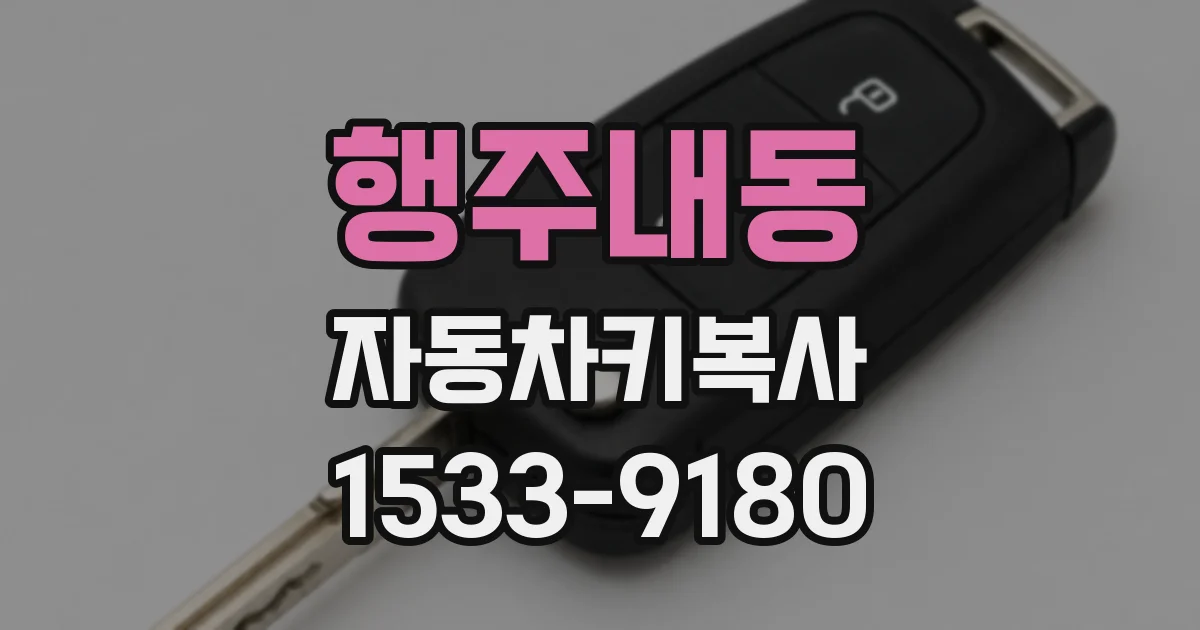 행주내동 자동차키복사