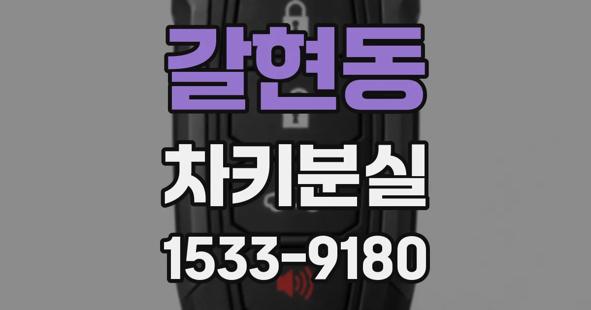 갈현동 차키분실