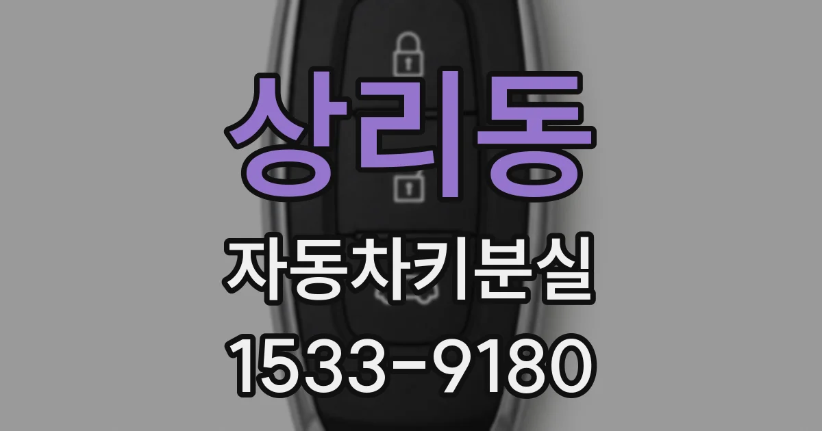 상리동 자동차키분실