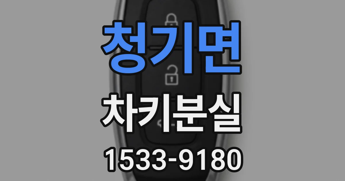 청기면 차키분실