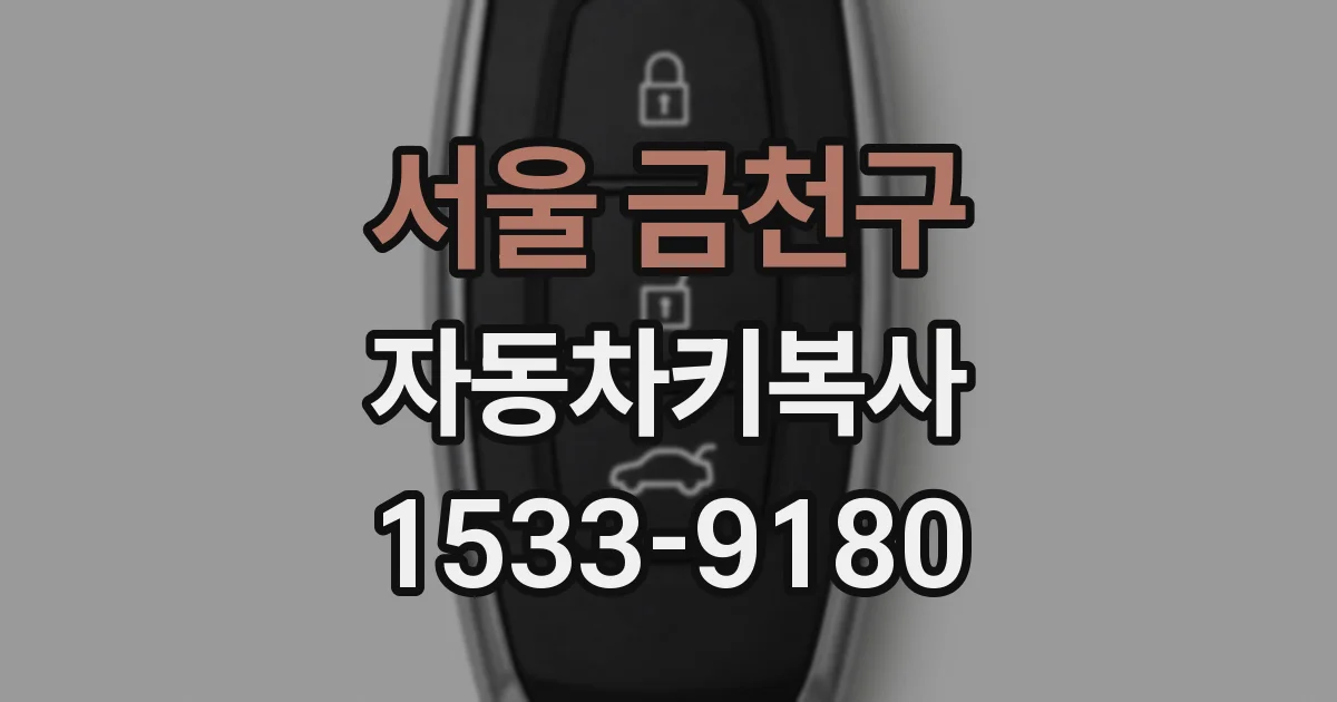 서울 금천구 자동차키복사