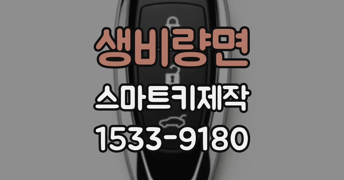 생비량면 스마트키제작