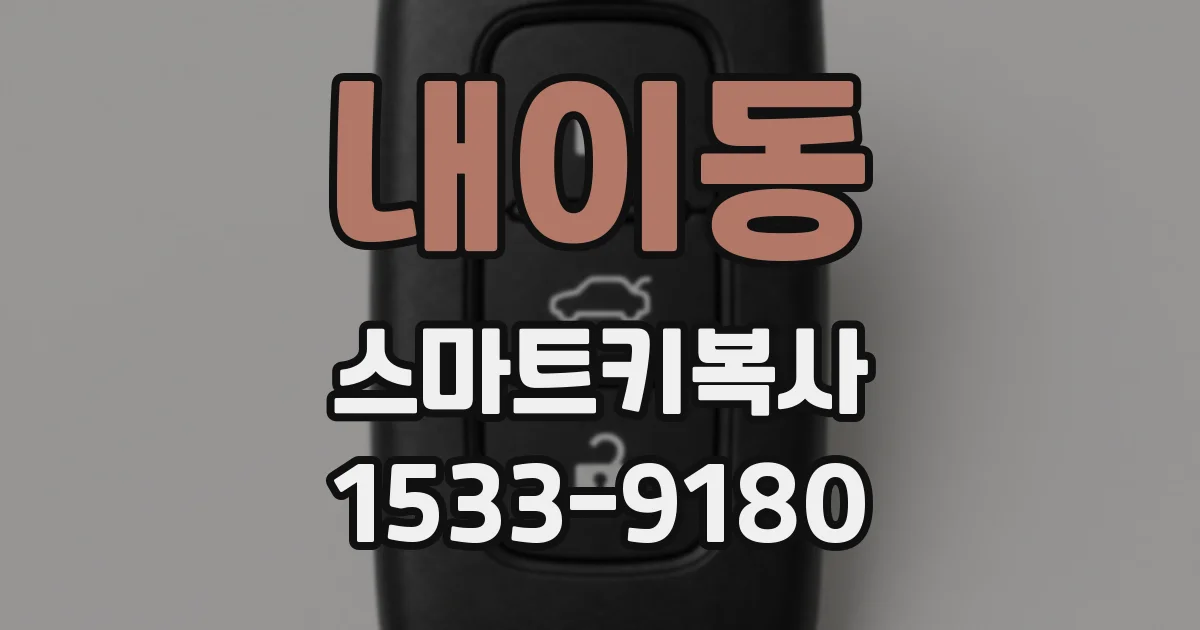 내이동 스마트키복사