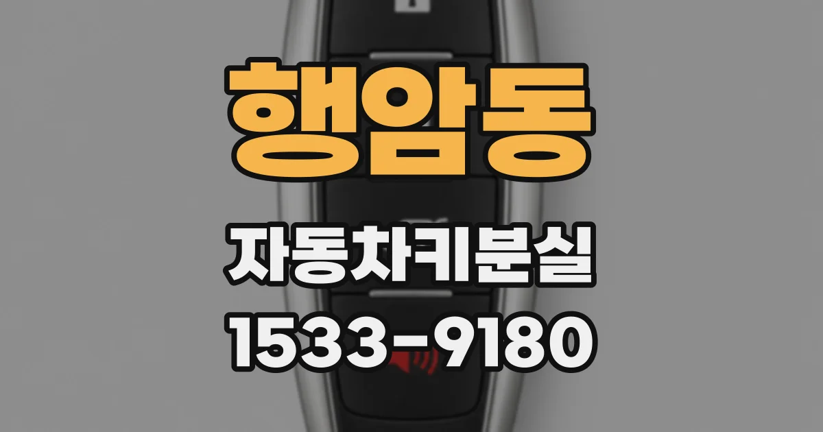 행암동 자동차키분실