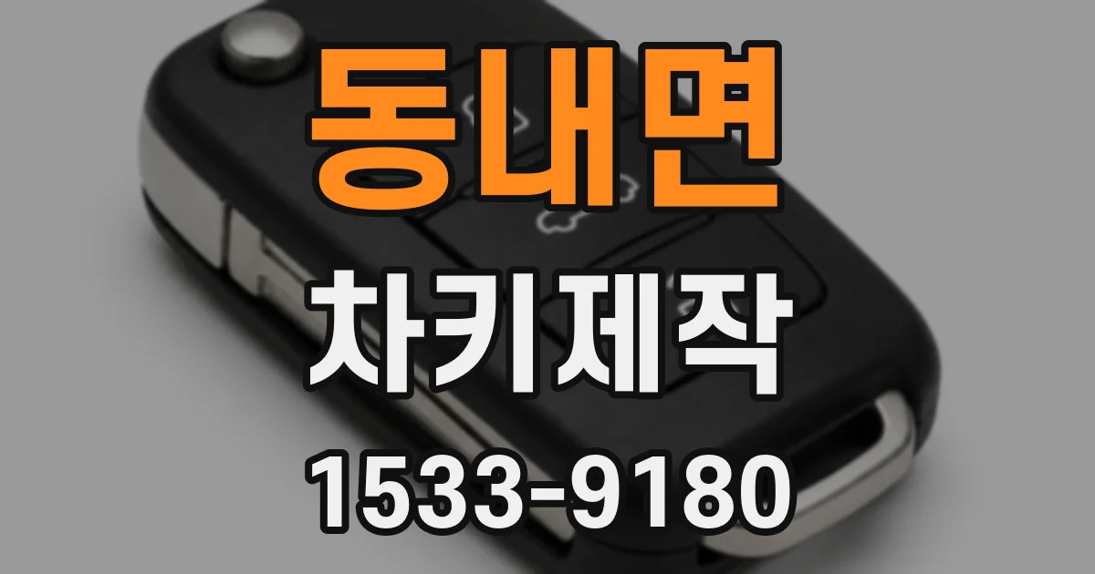 동내면 차키제작