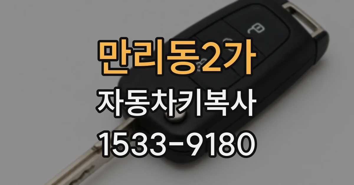 만리동2가 자동차키복사