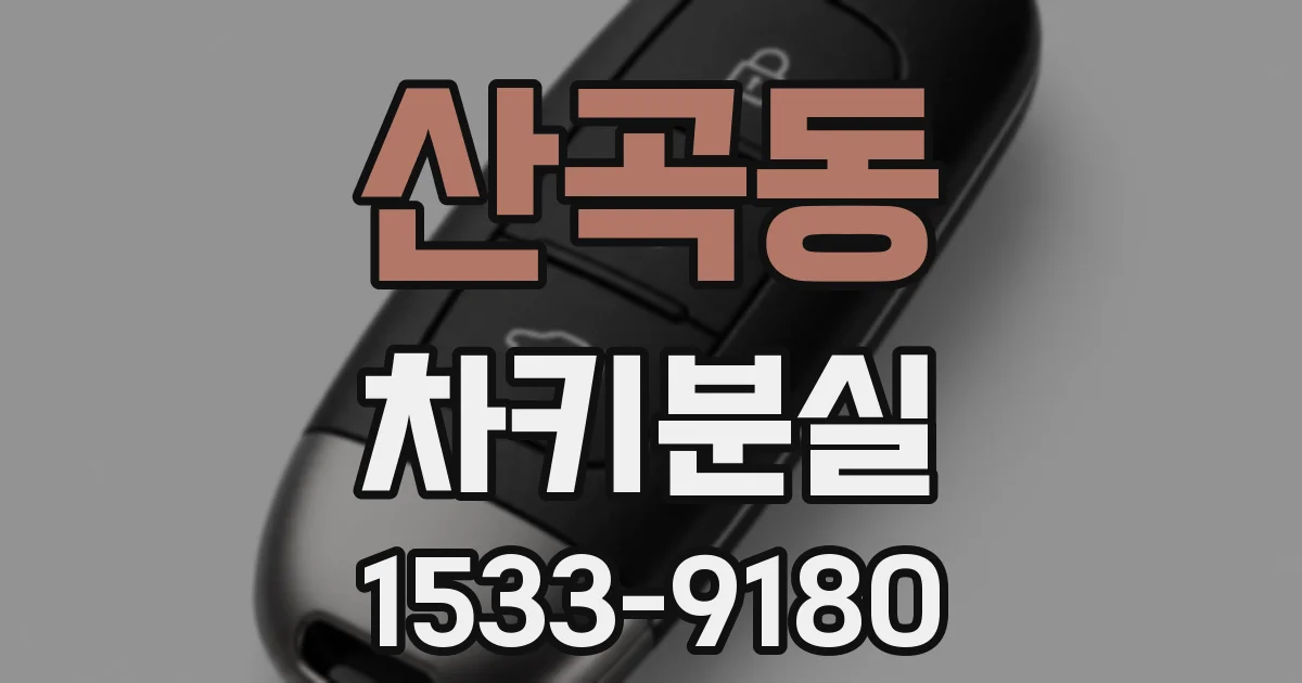 산곡동 차키분실