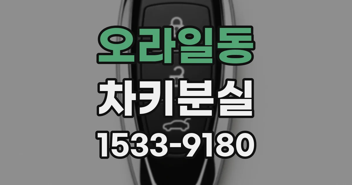 오라일동 차키분실