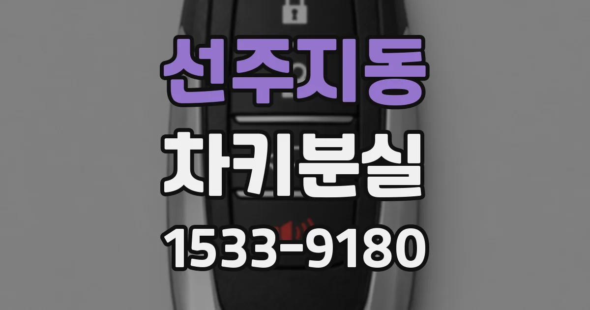 선주지동 차키분실