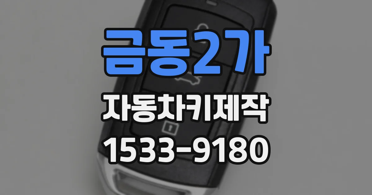 금동2가 자동차키제작