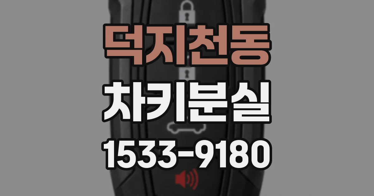 덕지천동 차키분실