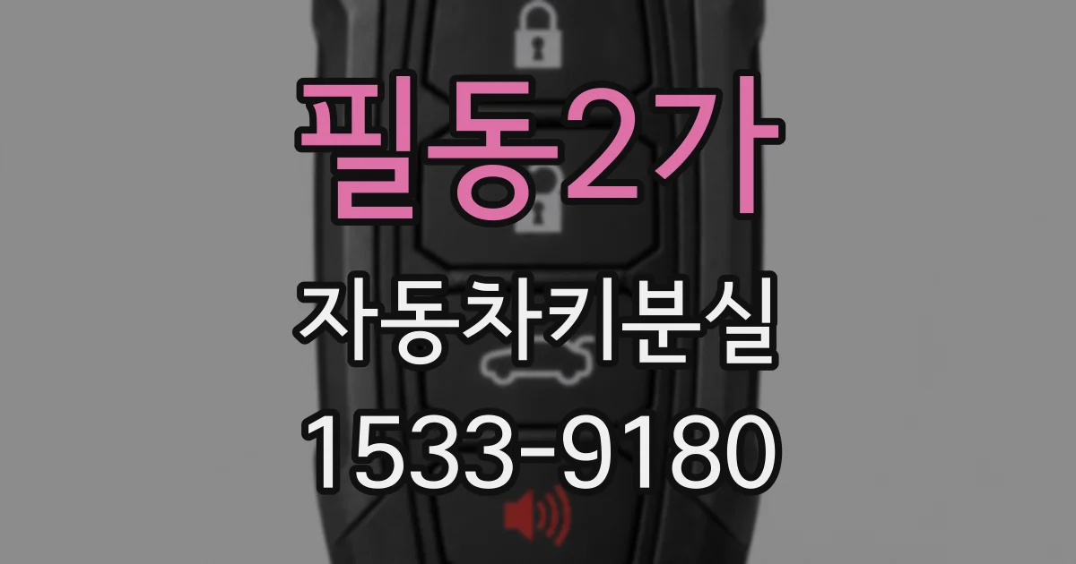 필동2가 자동차키분실