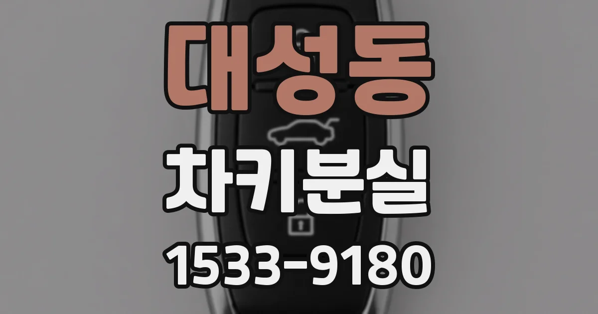 대성동 차키분실